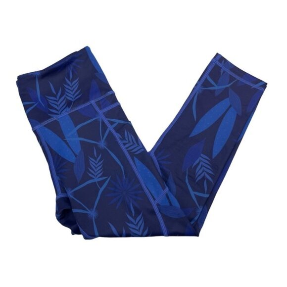 ZYIA ACTIVE Azul Paradise Hi-Rise Capri Legging Sz 2 Leaf Print - Picture 4 of 8